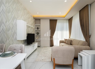 Стильная двухкомнатная квартира, 60м², с видом на горы в новом комплексе премиум класса в центре Алании ID-18015 фото-12