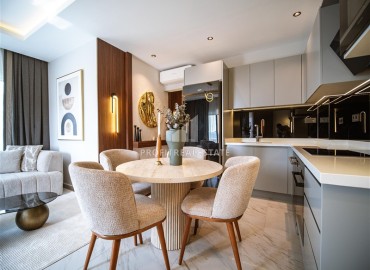 Фешенебельная трехкомнатная квартира, 95м², в элитной новостройке на первой береговой линии в Каргыджаке, Алания ID-18038 фото-3