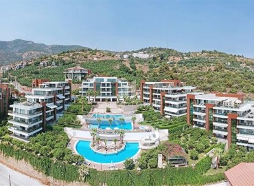 Элитный садовый дуплекс с четырьмя спальнями, 277м², с видом на горы в элитном комплексе в районе Алании – Джикджилли ID-18039 фото-1