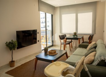 Меблированная трехкомнатная квартира, 75м², в комплексе премиум класса у пляжа Клеопатры, Алания ID-17434 фото-3