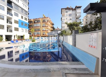 Меблированная трехкомнатная квартира, 75м², в комплексе премиум класса у пляжа Клеопатры, Алания ID-17434 фото-14