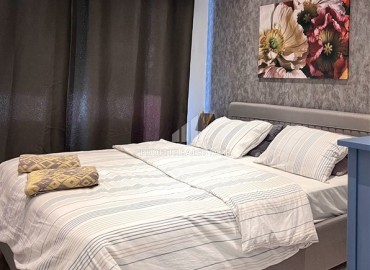 Фешенебельная двухкомнатная квартира, 66,5м², с видом на море в элегантной резиденции на первой береговой линии в районе Алании - Каргыджак ID-18065 фото-9