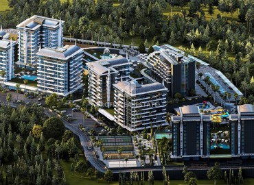 Апартаменты 1+1, 50м², в новом отельном жилом комплекс класса люкс в Авсалларе, Алания, на этапе строительства ID-18075 фото-1