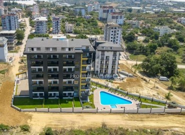 Новая квартира 1+1, 63м², на высоком этаже в комплексе с хорошей инфраструктурой в Авсалларе, Алания ID-18091 фото-1