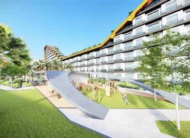 Апартаменты с одной спальней, 43м², в новом элитном комплексе на этапе строительства в Аксу, Алтынташ, Анталия ID-18102 фото-17