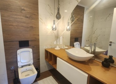 Фешенебельная вилла 3+1, 220м² с огромной видовой террасой, в резиденции таунхаусов в районе Алании – Каргыджак ID-18124 фото-14