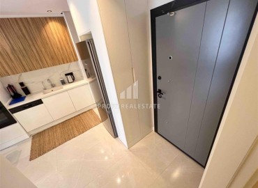 Стильная меблированная квартира с одной спальней, 55м², в новостройке с бассейном у пляжа Клеопатры, Алания ID-18127 фото-15