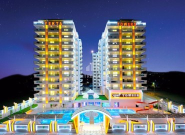 Меблированные трехкомнатные апартаменты, 110м², в комплексе премиум класса, у моря в районе Махмутлар, Алания ID-17205 фото-28