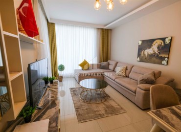 Квартира 1+1 с выходом в сад, 80м², с элегантным интерьером, на первой береговой линии в Кестеле, Алания ID-18155 фото-6