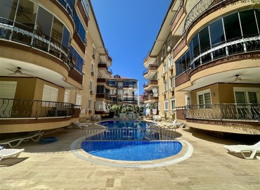 Элегантная меблированная трехкомнатная квартира, 125м², с остекленными балконами в 500м от моря в районе Оба, Алания ID-18161 фото-1