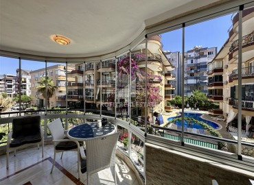 Элегантная меблированная трехкомнатная квартира, 125м², с остекленными балконами в 500м от моря в районе Оба, Алания ID-18161 фото-8