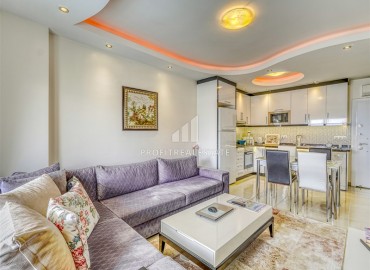 Элегантная квартира 1+1, 65м², на высоком этаже в элитном комплексе в 500м от моря в районе Махмутлар, Алания ID-18168 фото-7