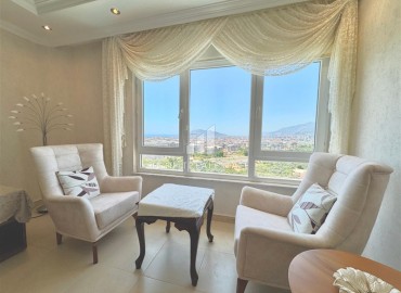Видовой меблированный пентхаус с тремя спальнями, 140м², в резиденции с бассейном в районе Оба, Алания ID-18179 фото-5