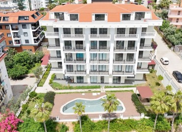 Новая квартира 1+1, 55м², с чистовой отделкой в комфортабельной новостройке у реки Дим Чай в Кестеле, Алания ID-18183 фото-1
