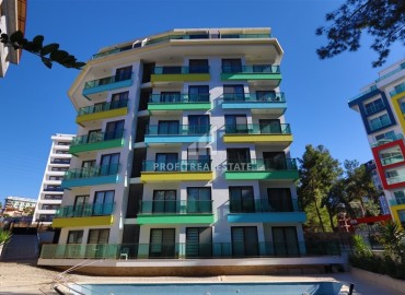 Готовая к проживанию, двухкомнатная квартира, 50м² в комплексе с инфраструктурой в 900м от моря в Авсалларе, Алания ID-18184 фото-1
