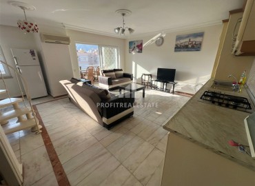 Необычный меблированный двухкомнатный дуплекс, 70м² в комплексе с бассейном в Оба, Алания, 300м от моря ID-18221 фото-3