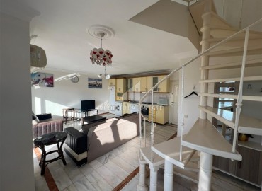 Необычный меблированный двухкомнатный дуплекс, 70м² в комплексе с бассейном в Оба, Алания, 300м от моря ID-18221 фото-4