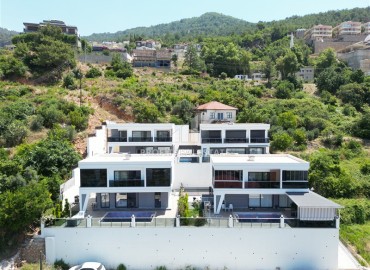 Фешенебельная двухуровневая квартира без мебели 157 м2, с тремя спальнями, с видом на море, в районе Бекташ, Аланья ID-13436 фото-1