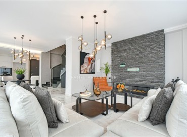 Фешенебельная двухуровневая квартира без мебели 157 м2, с тремя спальнями, с видом на море, в районе Бекташ, Аланья ID-13436 фото-3