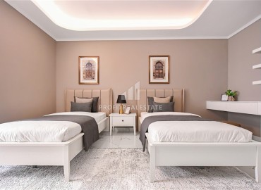 Фешенебельная двухуровневая квартира без мебели 157 м2, с тремя спальнями, с видом на море, в районе Бекташ, Аланья ID-13436 фото-8