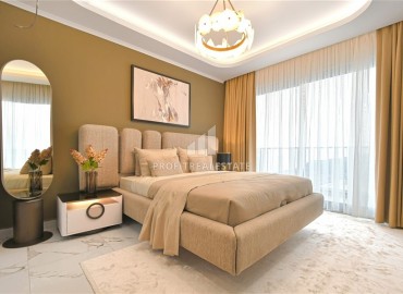 Фешенебельная двухуровневая квартира без мебели 157 м2, с тремя спальнями, с видом на море, в районе Бекташ, Аланья ID-13436 фото-10