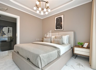 Фешенебельная двухуровневая квартира без мебели 157 м2, с тремя спальнями, с видом на море, в районе Бекташ, Аланья ID-13436 фото-12