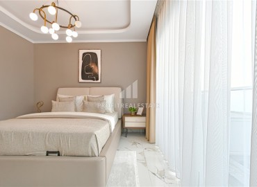 Фешенебельная двухуровневая квартира без мебели 157 м2, с тремя спальнями, с видом на море, в районе Бекташ, Аланья ID-13436 фото-13