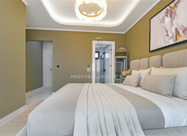 Фешенебельная двухуровневая квартира без мебели 157 м2, с тремя спальнями, с видом на море, в районе Бекташ, Аланья ID-13436 фото-15