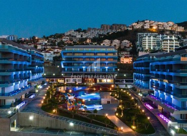 Элегантный видовой меблированный садовый дуплекс 3+1, 232м², в элитном комплексе Каргыджака, Алания ID-18263 фото-1