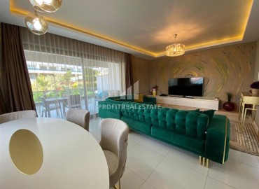 Элегантный видовой меблированный садовый дуплекс 3+1, 232м², в элитном комплексе Каргыджака, Алания ID-18263 фото-2