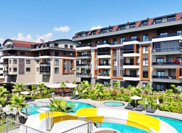 Апартаменты 1+1, 52м², с чистовой отделкой в новом комплексе премиум класса в районе Оба, Алания ID-17898 фото-1