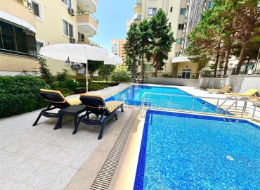 Меблированная двухкомнатная квартира, 80м² с удачной локацией в 500м от моря в Махмутларе, Алания ID-18309 фото-16