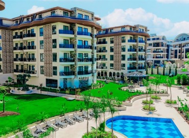 Фешенебельная двухкомнатная квартира, 55м², в новом элитном комплексе в районе Алании – Оба ID-18311 фото-1