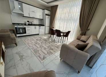 Меблированная двухкомнатная квартира, 65м², с остекленным балконом и видом на горы в в Махмутларе, Алания, 550м от моря ID-18315 фото-4
