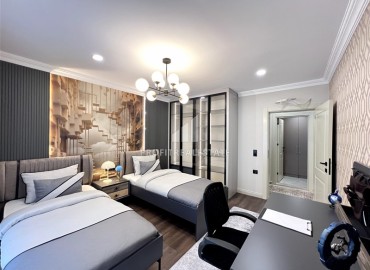 Фешенебельная новая вилла 4+1, 280м² с потрясающим видом, в элитной резиденции в районе Алании – Каргыджак ID-18337 фото-14