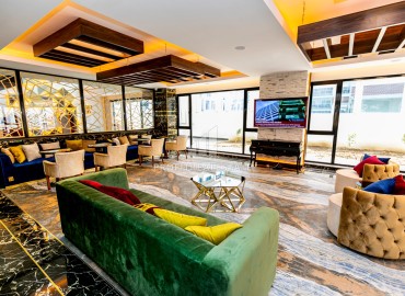 Апартаменты с одной спальней, 70м², в элитном комплексе, в 400 метрах от средиземноморских пляжей в Махмутларе, Алания ID-18338 фото-15