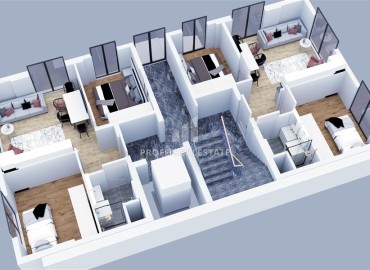 Двухкомнатные и трехкомнатные квартиры, 45-70м², в малоквартирном проекте с парковкой в Анталии, Кепез ID-18369 фото-16