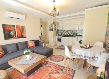 Апартаменты 1+1 со стильным интерьером, 65м², в районе Оба, в комплексе с бассейном, в 300м от моря под ВНЖ. ID-18405 фото-3