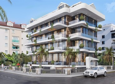 Новый инвестиционный проект с хорошей инфраструктурой в 300м от моря в районе Кестель, Алания, квартиры 49-145м² ID-18407 фото-2