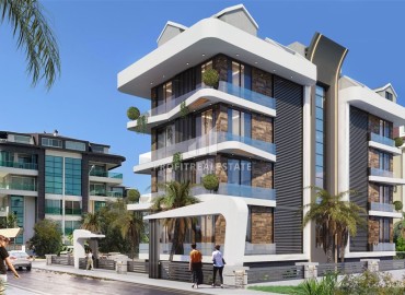 Новый инвестиционный проект с хорошей инфраструктурой в 300м от моря в районе Кестель, Алания, квартиры 49-145м² ID-18407 фото-3