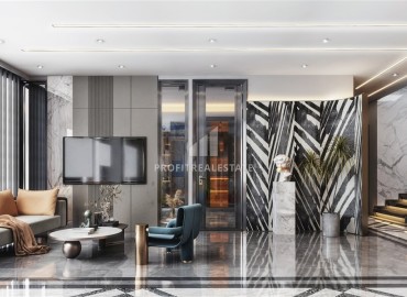 Новый инвестиционный проект с хорошей инфраструктурой в 300м от моря в районе Кестель, Алания, квартиры 49-145м² ID-18407 фото-12