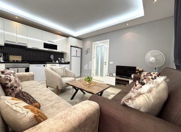 Стильная трехкомнатная квартира, 85м², в современном доме с парковкой в центре Алании, в 250 метрах от пляжа Клеопатра. ID-18414 фото-4