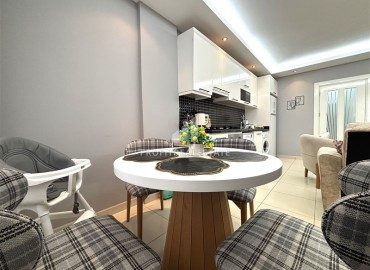 Стильная трехкомнатная квартира, 85м², в современном доме с парковкой в центре Алании, в 250 метрах от пляжа Клеопатра. ID-18414 фото-11