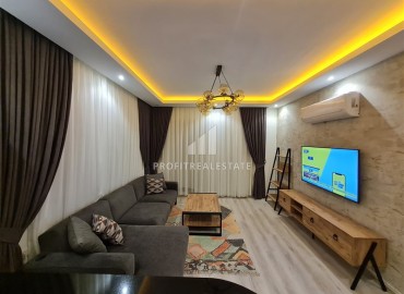 Уютные апартаменты с одной спальней, 50м², в резиденции с хорошей инфраструктурой в 300м от моря в Махмутларе, Алания ID-18438 фото-4