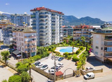 Симпатичная трехкомнатная квартира, 110м², с видом на горы в комплексе с бассейном в Джикджилли, Алания ID-18464 фото-20