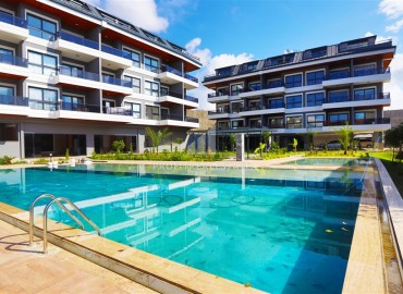 Уютная двухкомнатная квартира, 55м², в новой резиденции премиум класса в Конаклы, Алания, 300м от моря ID-18471 фото-16