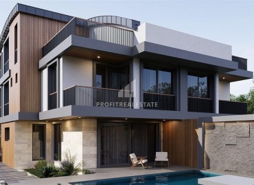 Элегантные частные новые виллы 6+1, 300м², с бассейном, в районе Анталии Гюзельоба, микрорайон Кунду, под гражданство. ID-18479 фото-1