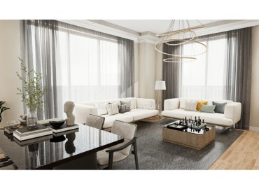 Трехкомнатные квартиры с отдельной кухней, 100м², в доме с парковкой на начальном этапе строительства в центре Алании ID-18486 фото-9