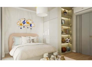 Трехкомнатные квартиры с отдельной кухней, 100м², в доме с парковкой на начальном этапе строительства в центре Алании ID-18486 фото-17