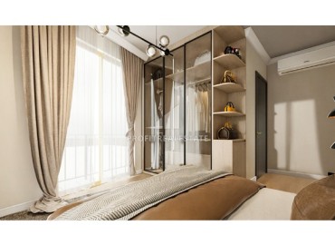 Трехкомнатные квартиры с отдельной кухней, 100м², в доме с парковкой на начальном этапе строительства в центре Алании ID-18486 фото-19